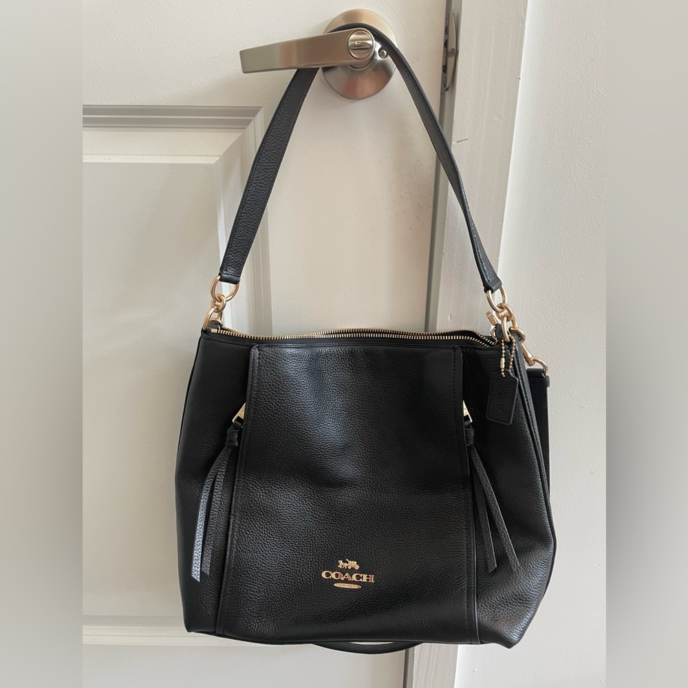 Coach Black Leather Shoulder Bag